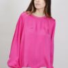 BLUSA MORBIDA CON DETTAGLIO LUREX - Fucsia, TU