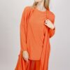 CARDIGAN LUNGO IN MAGLIA LEGGERA - Arancio, TU