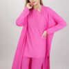 CARDIGAN LUNGO IN MAGLIA LEGGERA - Fucsia, TU