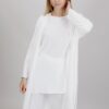 CARDIGAN LUNGO IN MAGLIA LEGGERA - Panna, TU
