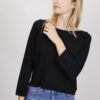 MAGLIA LEGGERA CON SCOLLO A BARCA - Nero, TU