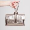 BORSA POCHETTE CON NODO - Bronzo, TU