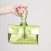 BORSA POCHETTE CON NODO - Verde acido, TU