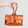 BORSA POCHETTE CON NODO - Arancio, TU