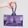 BORSA POCHETTE CON NODO - Viola, TU