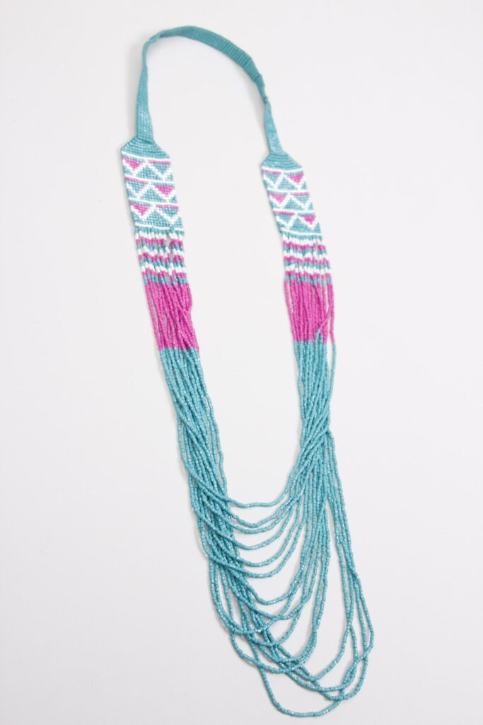 COLLANA  CON PERLINE COLORATE 