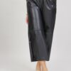 PANTALONI CULOTTE EFFETTO PELLE - Nero, S