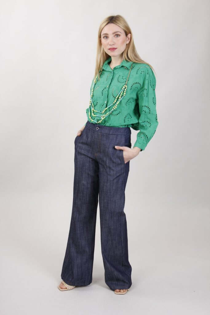 PANTALONI PALAZZO IN DENIM 