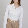 CAMICIA CROPPED IN COTONE - Bianco, M