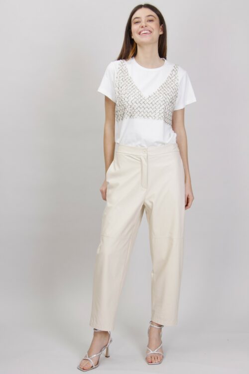 PANTALONI EFFETTO PELLE