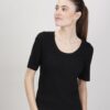 MAGLIA A MANICHE CORTE - Nero, TU