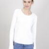 MAGLIA CON ARRICCIATURE LATERALI - Bianco, TU