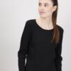 MAGLIA CON ARRICCIATURE LATERALI - Nero, TU