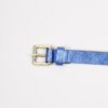 CINTURA SOTTILE  IN PELLE - Bluette, L