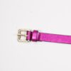 CINTURA SOTTILE  IN PELLE - Fucsia, L