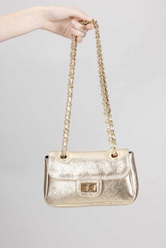 BORSA CON CATENA - Oro, TU 