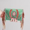 POCHETTE ETNICA IN PELLE - Verde, TU