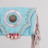 POCHETTE ETNICA IN CAMOSCIO - Turchese, TU