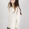 MAGLIA CON SCOLLO A BARCHETTA - Beige, TU