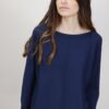 MAGLIA CON SCOLLO A BARCHETTA - Blu, TU