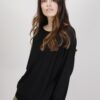 MAGLIA CON SCOLLO A BARCHETTA - Nero, TU