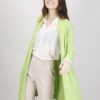 CARDIGAN LUNGO CON FRANGE - Verde mela, TU