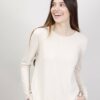 MAGLIA CON ORLO A PUNTE - Beige, TU