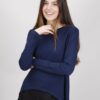 MAGLIA CON ORLO A PUNTE - Blu, TU