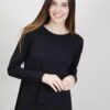 MAGLIA CON ORLO A PUNTE - Nero, TU