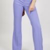 PANTALONI A ZAMPA CON CUCITURE - Lilac, S