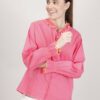 CAMICIA COLLO COREANA - Rosa anguria, S