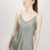TOP A CANOTTA CON DETTAGLIO LUREX - Verde militare, TU