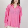 CAMICIA CON ROUCHES - Rosa anguria, S