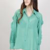 CAMICIA CON ROUCHES - Bright green, M