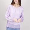 BLUSA CON ORLI SFRANGIATI - Lilac, TU