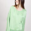 BLUSA CON ORLI SFRANGIATI - Green, TU