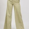 PANTALONI JACQUARD A PALAZZO - Fantasia verde, M