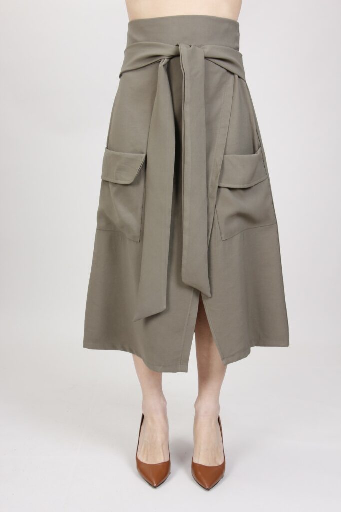 GONNA CON TASCONI - Verde militare, S 
