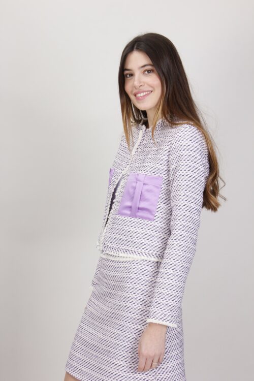 Alternative view of GIACCA CROPPED IN TWEED