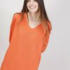 MAGLIA CON SCOLLO A V E ORLI ROLLING - Arancio, TU