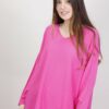 MAGLIA CON SCOLLO A V E ORLI ROLLING - Fucsia, TU