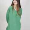 MAGLIA CON SCOLLO A V E ORLI ROLLING - Verde bandiera, TU