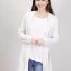 CARDIGAN IN MAGLIA CON FRANGE - Beige, TU