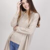 CARDIGAN IN MAGLIA CON FRANGE - Fango, TU