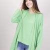 CARDIGAN IN MAGLIA CON FRANGE - Verde, TU