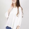 MAGLIA CON COLLO AMPIO - Beige, TU