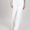 PANTALONI A PALAZZO CON FIBBIA METALLICA - Bianco, M