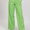 PANTALONI A PALAZZO CON FIBBIA METALLICA - Verde, L