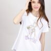 T-SHIRT STAMPA LUCCHETTO - Lilla, TU