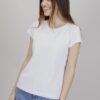 T-SHIRT BASIC ELASTICIZZATA - Bianco, TU